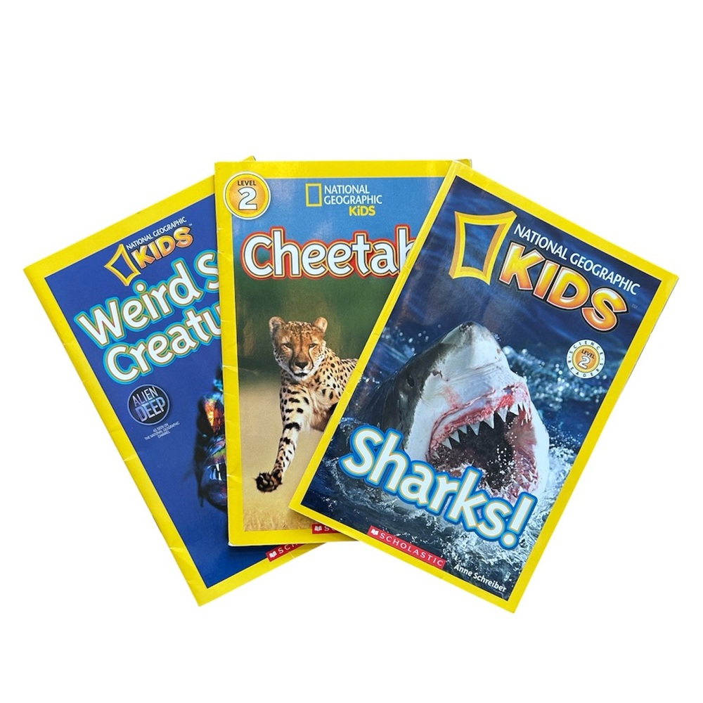 3 National Geographic Kids Books - Reading Level 2
